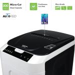 Aurora Commercial Gre 200-Sheet Auto Feed High Security Micro-Cut Paper Shredder/ 60 Minutes/Security Level P-5