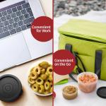 Condiment Cups Containers with Lids- 8 pk. 1.3 oz.Sal Dressing Container to go Small Food Storage Containers with Lids- Sauce Cups Leak proof Reusable Plastic BPA free for Lunch Box Picnic Travel