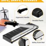 MAKEASY Paper Cutter 12 Inch, 8 Sheet Capacity, Heavy Duty Paper Cutter for Cardstock, Guillotine Paper Trimmer for Crafting, Classroom and Office