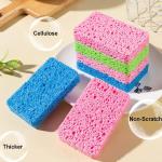 METUUTER 12-Count Kitchen Sponges- Compressed Cellulose Sponges Non-Scratch Natural Dish Sponge for Kitchen Bathroom Cars, Funny Cut-Outs DIY for Kids