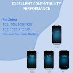 4-Slot Battery Charging Crle Kit for Zebra TC51 TC52 TC56 TC57 TC510 TC52X TC520L Barcode Scanners | Compatible with BT-000314 Battery - Charger Station with apter SAC-TC51-4SCHG-01