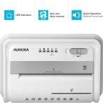 Aurora Anti-Jam 12-Sheet Cross-Cut Paper/CD and Credit Card Shredder with 4 Gallon Pullout Basket/Security Level P-4
