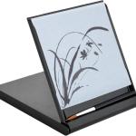 Mini Buddha Board Art Set: Water Drawing Writing Board w/ Mini Water Brush for Mindfulness & Meditation – Zen Based Drawing Board - Painting & Art Supplies – Ideal Relaxation Gifts (5” x 5”, Black)