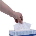 Genuine Joe Facial Tissue, 7.9" x 7.5", 2-Ply, 100 Sheets/Box, 30 Count