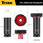 Titan 51798 Wheel Hub Cleaning Kit, Includes 1/2-Inch Drive Impact Socket & Brake Disc Cleaning Ps