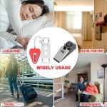 MBBEST Portable Door Lock & Door Stop Alarm,Dual Protection Security Devices Pocket Door Stopper Self Defensey Tools for Hotel Travel Home Apartment House, Red/Black