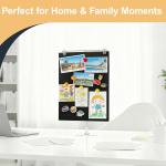 12" x 16" Magnetic Bulletin Board – Freestanding Metal Memo Board with Easel Stand, Tabletop Magnetic Display for Crafts, Photos, Notes & Home Office Decor