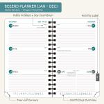 BEZEND Pocket Calendar 2026 Weekly and Monthly (3.5" x 6" Spiral) Small Daily Planner for Purse (Jan-Dec) with Notes & Expenses, Inner Pocket, Pen Holder, Vegan Leather Softcover - Black