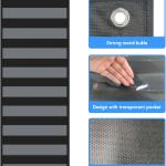 Mewise Large Personalized Daily Schedule Pocket Chart for Kids - Oversized Cards Classroom & Homeschool Calendar Organizer, Teacher Supplies, Back to School (Black)