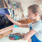 Louise Maelys Tabletop Art Easel for Painting - Canvases Table Easel Stand for Painters Painting by Numbers, Students Beginners Artist ults