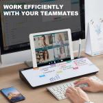 TSJ OFFICE Whiteboard Weekly Dry-Erase-Board - Desktop White Board Calendar Desk Organizers with Accessories Computer Keyboard Stand with Drawer, for Office, Home, School Supplies