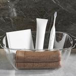 Pilipane Wash Basin Plastic Transparent Washing Basin Multifunctional Face Cleansing Washing Basin Laundry Dish Wash Basin for Home Dormitory (L)