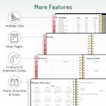 2026 Planner, Forvencer Calendar Planner Weekly and Monthly (Jan 2026-Dec 2026), 6" X 8", Agenda Book, Daily Journal Notebook with Tabs, Flexible Cover, Home School Organizer, A5, Purple