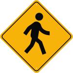 Pedestrian Crossing Sign 24 x 24 Inch Engineer-Gre Reflective Aluminum Traffic Signs Waterproof Rust-Free Ro Safety Signs for Outdoor Use