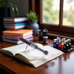 Black Universal Fountain Pen Ink Converter Standard Push Piston Fill InkAbsorber and Deft Writing and Correction Supplies Pens and Refills, Fountain Pens