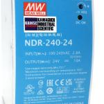 Mean Well NDR-240-24 240W 24VDC 10A AC/DC Industrial DIN Rail Power Supply Single Output Provided by KAINSC Products