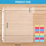 HABGP Binder Dividers with Tabs, 8 Tab Sheet Protectors for 3 Ring Binder, Clear Dividers for 3 Ring Binder Page Protectors, Notebook Binder Sleeves with Pockets, 2 Set (16 Pcs)