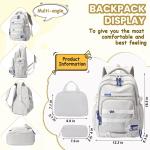 YJMKOI Kids Backpack Set for Girls Middle-School Elementary Bookbags Aesthetic Backpack for Teen Girls-Boys