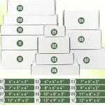 7"x5"x2" Shipping Boxes Set of 3, White Corrugated Cardboard Box Literature Mailer