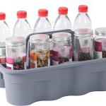 Matthew 3 Pack Large Plastic Tote Tool & Deluxe Supply Cleaning Cdy w/Handle Portable Shower Basket Storage Cdy for Cleaning,Take-Out Drink,Bathrooms - Black&Gray&White