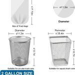 2 Gallon Trash Bags Drawstring 0.96 Mil - 120 Count Small Garbage Bags Unscented,White Mini Trash Can Liners Strong Little Waste Basket Bags 7.5 Liter for Home Bathroom Office Car