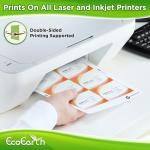 EcoEarth - Name Bge Inserts - 3x4 inches, 300 Cards, 50 Sheets - Customizable Blank Name Tag Refills for Bges - Printable Cardstock - Personalized ID Labels for Laser & Inkjet Printers