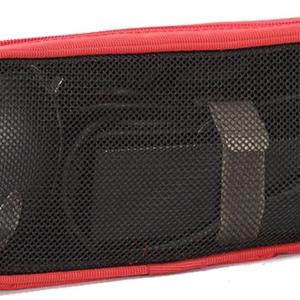 Universal Electronics Accessories Travel Organizer - Zipper Mesh apter Case for Laptop, Notebook, Tablet, Power, Mouse, Cord, USB Accessories - Red