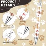 Dog Ballpoint Pens Gifts - 24 Pcs Cartoon Dog Pen Set for Dogs Lovers Puppy Paw Print Animal Retractable Smooth Writing Ballpoint Pen Gifts for Women Men Students Office School Supplies