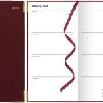 Letts of London Classic Slim Week to View Planner with Monthly Planners, 8.63-inch Length, Burgundy, Office and School Supplies