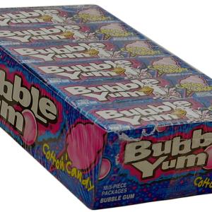 Bubble Yum Cotton Candy Bubble Gum - Soft and Easy to Chew, Long-Lasting Original Flavor - 5 Pieces, Pack of 18
