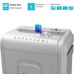 Aurora Anti-Jam 12-Sheet Cross-Cut Paper/CD and Credit Card Shredder with 4 Gallon Pullout Basket/Security Level P-4