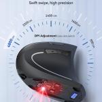 TECKNET Ergonomic Mouse, Wireless Rechargeable Vertical Mouse for Carpal Tunnel Right Hand, 4800 DPI 5 justable Levels 2.4GHz with USB-A Receiver, Silent Click, for Laptop, PC, Desktop (Not USB-C)