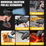 Cordless Leaf Blower Portable Dust Cleaner Handheld 500000RPM Compressed Air Duster, Electric Blower with 2 Battery and Charger&justable Speed for Lawn Care,Patio Cleaning,Drying,Camping