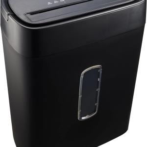 Basics Cross Cut Paper and Credit Card Shredder, 12 Sheet (New Model), Black
