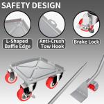 Furniture Dolly,Furniture Movers with 5 Wheels,Carbon Steel Panel Heavy Duty Dolly,Furniture Lifter with 5 360° Rotatable Rubber Universal Wheels,Maximum Lo 3747 LBS(Oversize)
