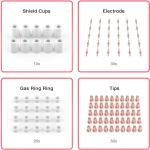 YESWELDER 110 Pcs Plasma Cutting Consumables Fit Cut40 50 with Plasma Cutter Torch PT31 LG40