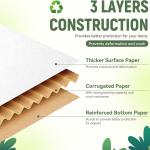 7"x5"x2" Shipping Boxes Set of 3, White Corrugated Cardboard Box Literature Mailer