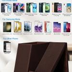 Desk Supplies Organizer, Multi-Functional Pencil Pen Holder with Wireless Charger, Desktop Stationery Organizer, Home Office Supply Storage Box Cdy (Brown)