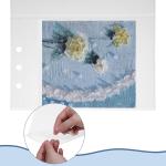 20 Pack Clear A5 6 Ring Binder Inserts Sleeves, 7.8x5.98 in Plastic Clear Binder Sleeves 2 Pocket, Plastic Page Protectors for 6 Ring A5 Inserts Index Cards, Photocards, Postcards, Pictures