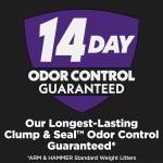 ARM & HAMMER Clump & Seal SLIDE Platinum Multi-Cat Clumping Cat Litter, 14-Day Odor Control, EZ Clean Technology, 18 lbs – No Scrubbing, Powerful Odor Eliminator