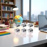 6Pcs Silver Magnesium Pencil Sharpener Survival,Metal Pencil Sharpener Magnesium, 2-Hole Alloy Wedge Profile，Writing and Correction Supplies