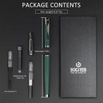 Luxury Fountain Pen Set,Ink Pen for Smooth Writing,Medium Nib,Includes 10 Ink Cartridges&Ink Converter,Best Pen Gift Case for Men & Women,fancy,Journaling,Executive Office pen-Black