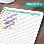 Taja Meeting Notebook for Work Organization - Work notebook with action items, Meeting Minutes Planner Notebook, Perfect Office Supplies for Men & Women - Black