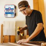 Be Smart Get Prepared First Aid Kit Hard Red Case 326 Pieces Exceeds OSHA and ANSI Guidelines 100 People - Office, Home, Car, School, Emergency, Survival, Camping, Hunting and Sports (20HBC01015REV3)