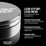 Santa Cruz Shredder Jumbo Metal Herb Grinder Knurled Top for Stronger Grip 2-Piece 4" (Gray)