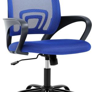 BestOffice Office Chair Ergonomic Cheap Desk Chair Mesh Computer Chair Lumbar Support Modern Executive justable Stool Rolling Swivel Chair for Back Pain (Blue)