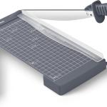 Firbon 12" Guillotine Paper Cutter with Hidden Ruler, Compact Heavy Duty 12-Sheet Capacity Trimmer for Cardstock, Photos, Scrapbooking, Office, Classroom, Studio (Gray)