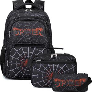 JIANYA School Backpack for Boys and Girls Elementary Children's School Bag Kids Backpack with Lunch Box