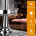 Drink Dispensers for Parties, Cold Beverage Dispenser with Centre Ice Core and Drip Trays, 2.2 Gallon/8L Stainless Steel Drink Dispensers with Stand and Spigot Buffet Cold Drinks and Beer