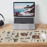 Dark Grey Fantasy Desk Mat, Mysterious Medicine Bottle Mouse Mat, Large Desktop Game Mat, Computer Keyboard and Mousep XXL, Funny Office Decoration, Home Desktop Accessories 31.5"X15.7"